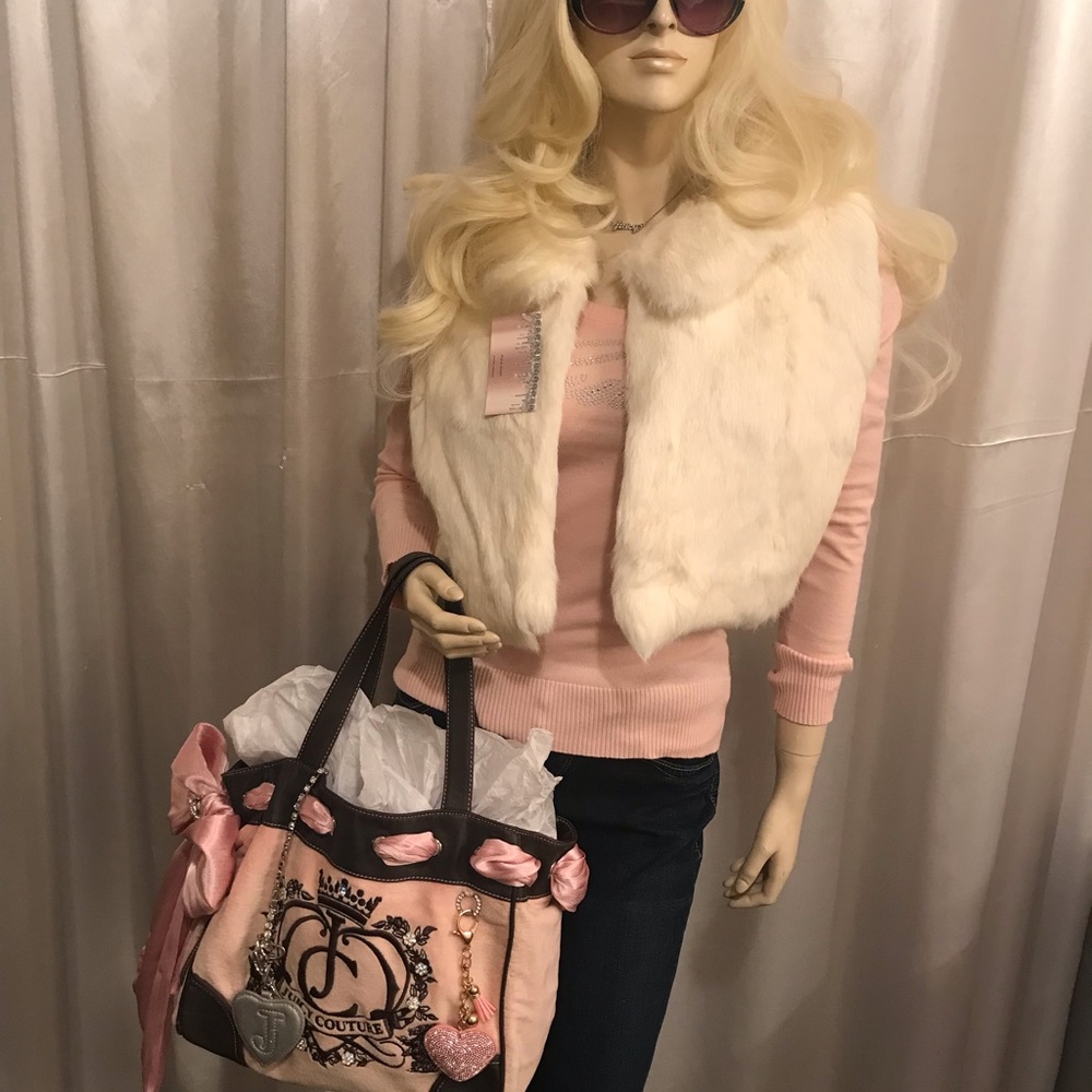 COPY - Super rare y2k 🦄juicy couture 🐰 rabbit fur caplet - Picture 6 of 15